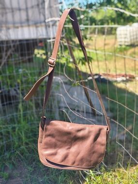 Brown Genuine Leather Messenger Bag